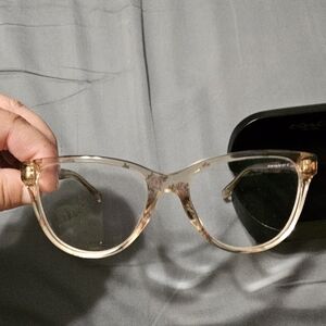 EUC Coach Transparent Rose Floral Women's Glasses with Original Case